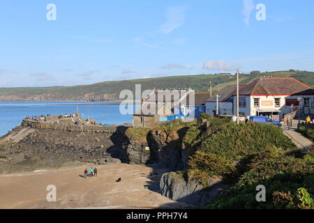 Dolau Beach, New Quay, Cardigan Bay, Ceredigion, il Galles, la Gran Bretagna, Regno Unito, Gran Bretagna, Europa Foto Stock