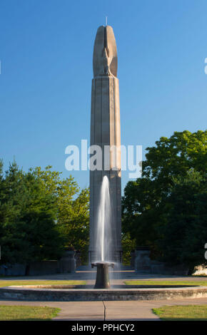 La guerra mondiale I Memorial, Walnut Hill Park di New Britain, Connecticut Foto Stock