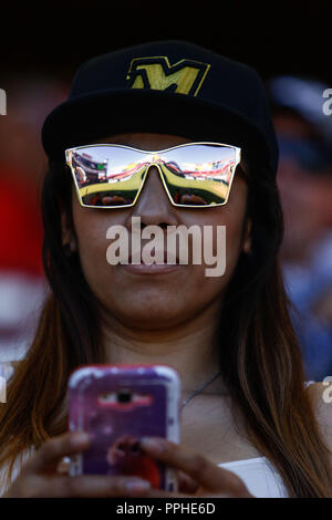 Aficionados, duranti partido de beisbol de la Serie del Caribe de beisbol en el Nuevo Estadio de los Tomateros en Minatitlan, Messico, Domingo 5 Feb 2017 Foto Stock