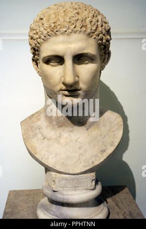 Giovane Ercole. Ii secolo D.C. da un originale greco della fine del IV secolo A.C. Museo Archeologico Nazionale di Napoli. L'Italia. Foto Stock