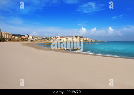 La Coruna spiaggia di Riazor in Galizia di Spagna Foto Stock