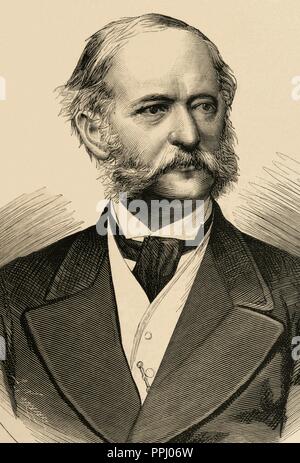 Il barone Heinrich Karl von Haymerle (1828Ð1881). Statista austriaco. 'L'Spagnolo e illustrazione americana", 1879. Foto Stock