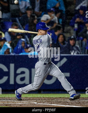 Walker Buehler de los dodgers, duranti el partido de beisbol de los Dodgers de Los Angeles contra Padres de San Diego, duranti el primer juego de la s Foto Stock