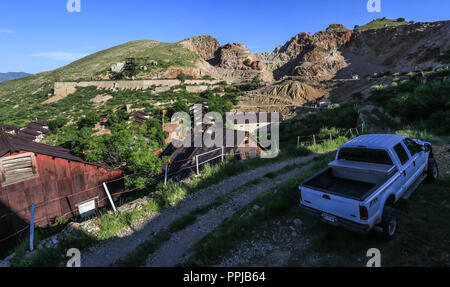 Pilares villaggio di Nacozari, Sonora, Messico. abbandonata città mineraria di Ghost Town, villaggio da solo. (Foto: LuisGutierrez) pueblo Pilares de Nacozari, figlio Foto Stock
