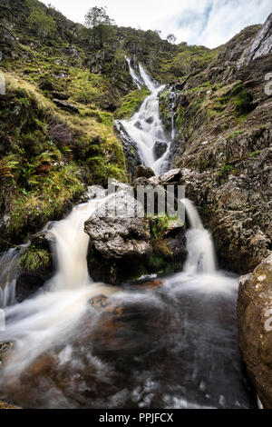 Forza di Moss, Newlands Hause, Buttermere, Lake District, Cumbria, Regno Unito Foto Stock