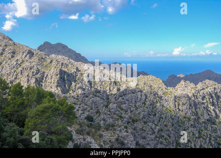 In Mountanroad Tramuntana su Mallorca Foto Stock