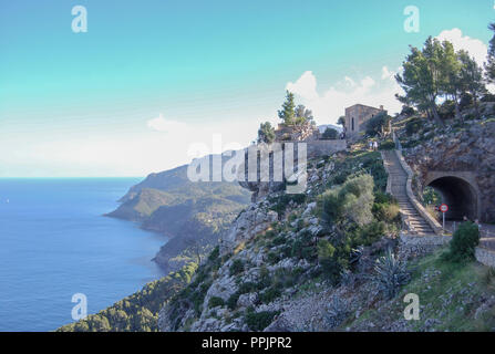 In Mountanroad Tramuntana su Mallorca Foto Stock