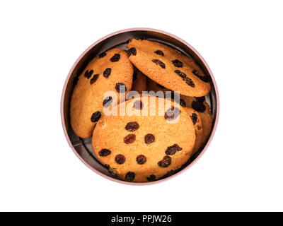 Scatola con una deliziosa casa cookie. Close-up. Foto Stock