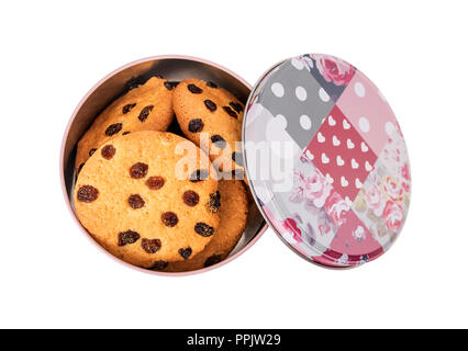 Scatola con una deliziosa casa cookie. Close-up. Foto Stock