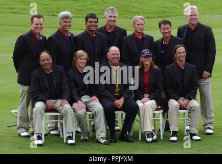 Sky One Allstar Cup presso il Celtic Manor Resort, Newport, oggi ( Sabato 27/8/05 ). Il team USA. Foto Stock