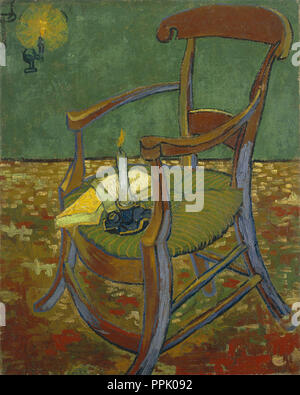 De stoel van Gauguin / Gauguin la sedia. Data/Periodo: 1888. La pittura. Olio su tela. Altezza: 90,3 cm (35,5 in); Larghezza: 72,5 cm (28,5 in). Autore: Vincent van Gogh. VAN GOGH, VINCENT. Foto Stock