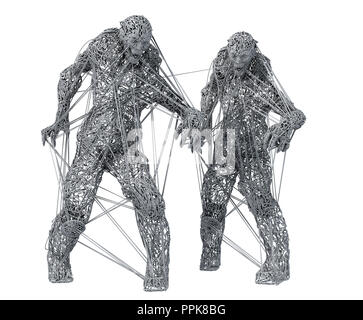 3D render monster zombie ritratto Foto Stock