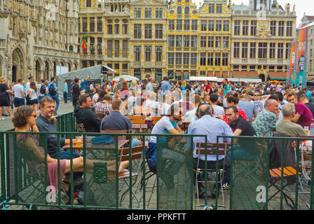 Bruxelles Weekend di Jazz, il festival del jazz, il Grand Place, il Grote Markt, piazza principale di Bruxelles, in Belgio Foto Stock