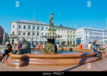 Havis Amanda, Kauppatori, la piazza del mercato, Helsinki, Finlandia Foto Stock