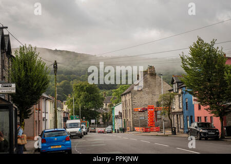 Machynlleth Town Center, Powys, Wales, Regno Unito Foto Stock