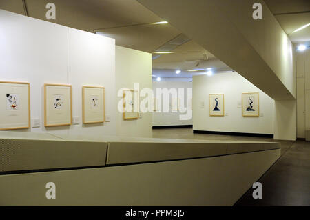 Interno del Museo Ebraico. Questo museo copre due millenni di tedesco storia ebraica (progettata da Daniel Libeskind) di Berlino, Germania Foto Stock