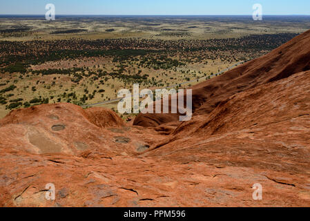 Uluru Ayers Rock, Uluru Kata Tjutas National Park, Australia Foto Stock