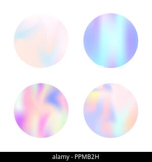 Olografica sfondi astratti set. Illustrazione Vettoriale