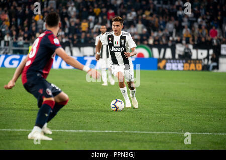 Torino, Italia. 26 Settembre, 2018. Paulo Dybala durante la serie di una partita tra Juventus e Bologna al Allianz Stadium, la Juventus ha vinto 2-0 a Torino il 26 settembre 2018. Credito: Alberto Gandolfo/Alamy Live News Foto Stock