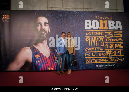 25 settembre 2018, Barcellona, Spagna; Juan Carlos Navarro omaggio; Foto Stock