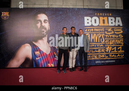 25 settembre 2018, Barcellona, Spagna; Juan Carlos Navarro omaggio; Foto Stock