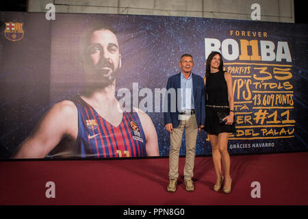 25 settembre 2018, Barcellona, Spagna; Juan Carlos Navarro omaggio; Foto Stock