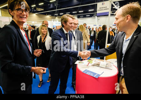 Villefranche sur Saone, Francia. Il 27 settembre 2018. François Baroin Presidente dell Associazione dei sindaci di Francia e il sindaco della città di Troyes. Egli fu presente questo giovedì, 27 settembre 2018 a Villefranche sur Saone per il congresso dei sindaci del Rodano Credito: FRANCK CHAPOLARD/Alamy Live News Foto Stock