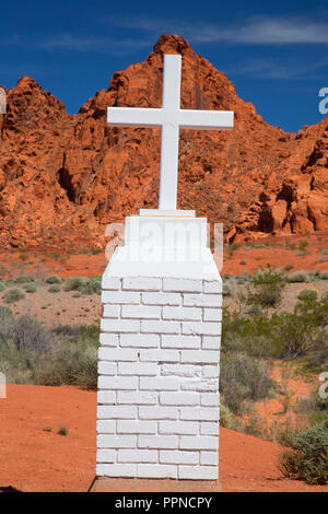 Clark Memorial, la Valle del Fuoco del parco statale, Nevada Foto Stock