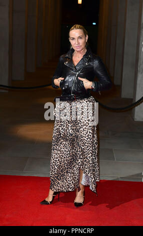 Meg Matthews arrivando alla premiere di due per la gioia per il cinema Everyman in Kings Cross, London. Foto Stock