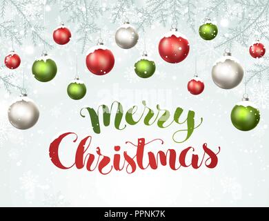Merry Christmas greeting card Illustrazione Vettoriale