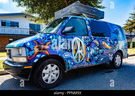 Hippie van Foto Stock