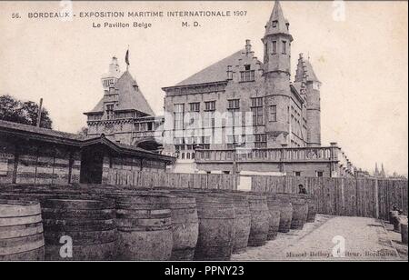 Bordeaux Exposition-Maritime 1907 pavillon belge 7. Foto Stock