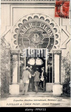 Bordeaux esposizione-maritime 1907 pavillon Picon 4. Foto Stock