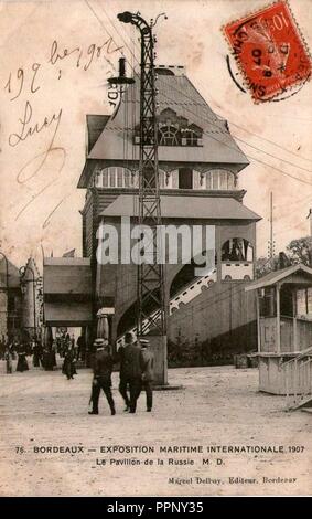 Bordeaux esposizione-maritime 1907 pavillon Russe 3. Foto Stock