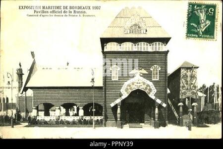 Bordeaux esposizione-maritime 1907 pavillon Russe 6. Foto Stock