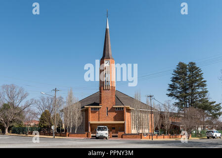 PARYS, SUD AFRICA, 2 agosto 2018: la chiesa olandese riformata Parys-West, in Parys nel libero Stato Provincia Foto Stock