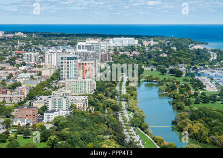 Vista aerea del Lower East Side Foto Stock