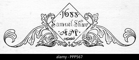 Boteler Grammar School Warrington - Piastra 1526-1926 15. Foto Stock