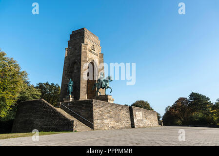 Kaiser-Wilhelm-Memorial, Hohensyburg, Dortmund, distretto della Ruhr, Nord Reno-Westfalia, Germania Foto Stock