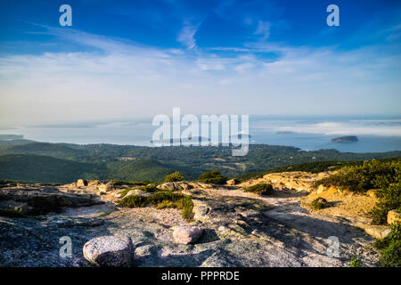 Il francesino affacciato sulla baia nel Parco Nazionale di Acadia, Maine Foto Stock