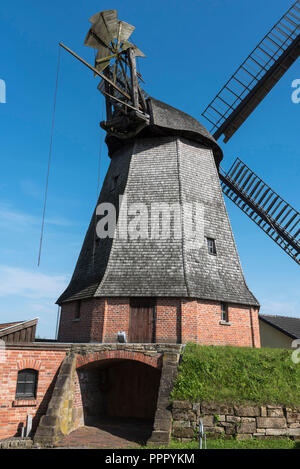 Mulino a vento, Petershagen, Minden-Luebbecke, Westphalia-Lippe Est, Nord Reno-Westfalia, Germania Foto Stock