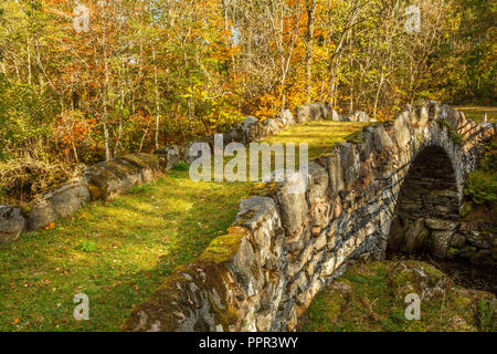 Ponte di arco su un fiume nel paese Foto Stock