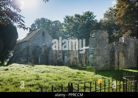 Old St Leonards Chiesa, Sutton Veny, Wiltshire, Regno Unito Foto Stock