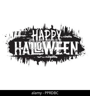 Happy halloween. Disegnato a mano il testo grunge, lettering digitale. Illustrazione Vettoriale