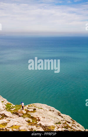 Vista della costa di Dublino, mare irlandese da Bray Head , Ireland Foto Stock