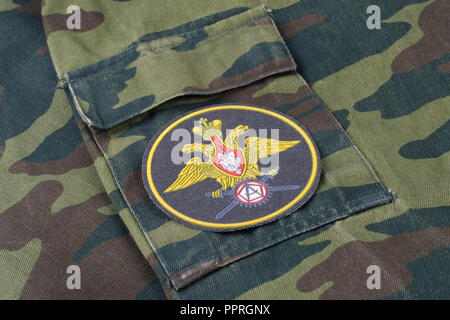 Kiev, Ucraina - 25 febbraio, 2017. Esercito Russo badge uniforme Foto Stock