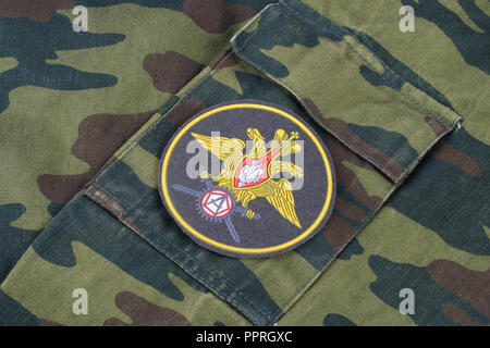 Kiev, Ucraina - 25 febbraio, 2017. Esercito Russo badge uniforme Foto Stock