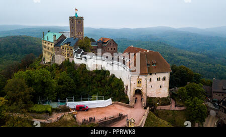 Il Castello di Wartburg, Eisenach, Turingia, Germania Foto Stock