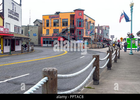 Ketchikan street, Alaska, STATI UNITI D'AMERICA, Foto Stock