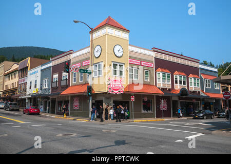 Ketchikan street,, Alaska, STATI UNITI D'AMERICA, Foto Stock